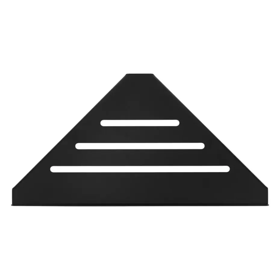 QUVIO Wandplank hoek - Metaal - Zwart