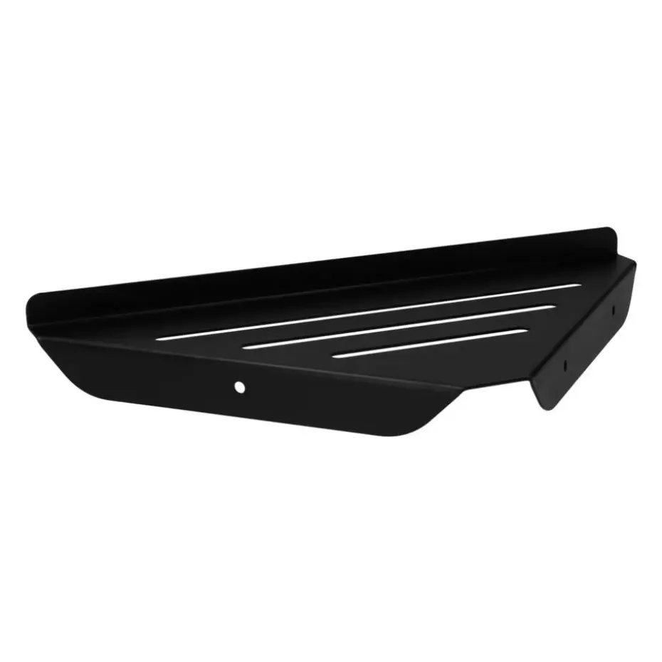 QUVIO Wandplank hoek - Metaal - Zwart