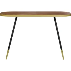 RAMONA - Sidetable - Donkerbruin/Goud - Hout