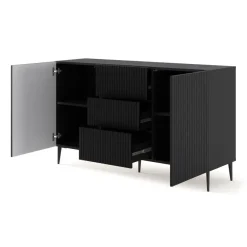 Ravenna B dressoir ladekast 150 2D3S gefreesd MDF folie mat