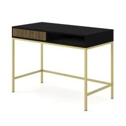 Ravenna Kaptafel - Mat zwart / Artisan eik- Metaal