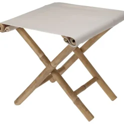 Redcliffs Bijzet krukje/stoel - Inklapbaar - creme wit - 40 x 40 cm