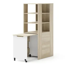Rek met bureau Samoa-Fuji 165cm sonoma eik / mat wit