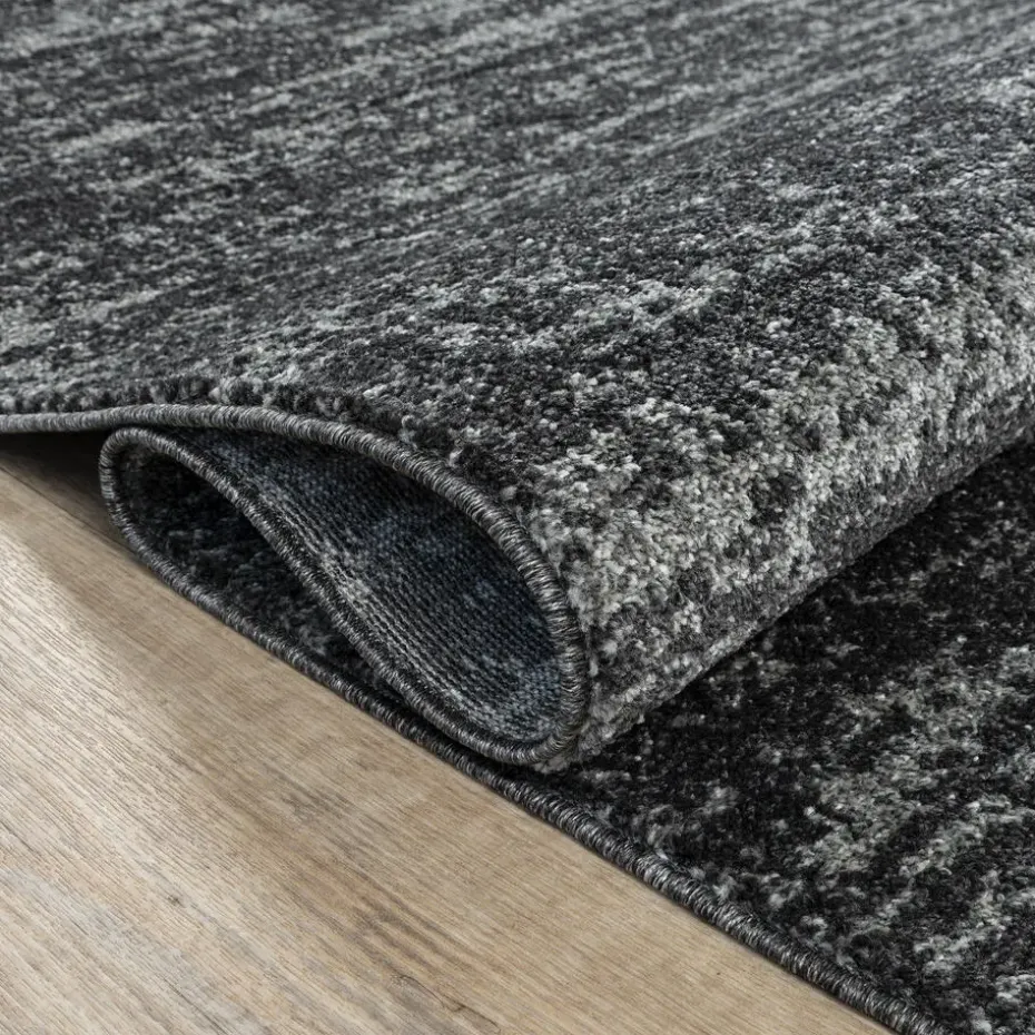 Relax Oslo - Laagpolig Effen Vloerkleed - Zwart - 200x290 CM