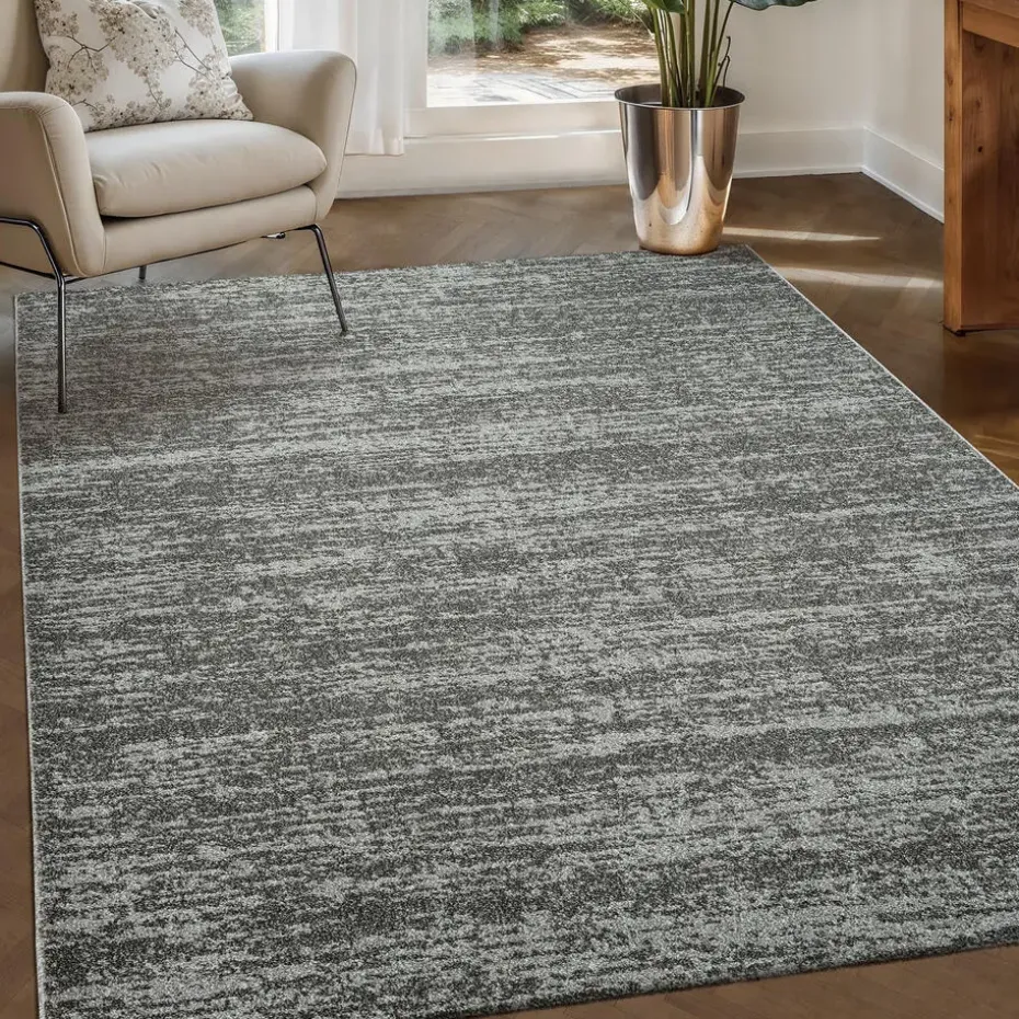 Relax Oslo - Laagpolig Effen Vloerkleed - Grijs - 250x250 CM Vierkant