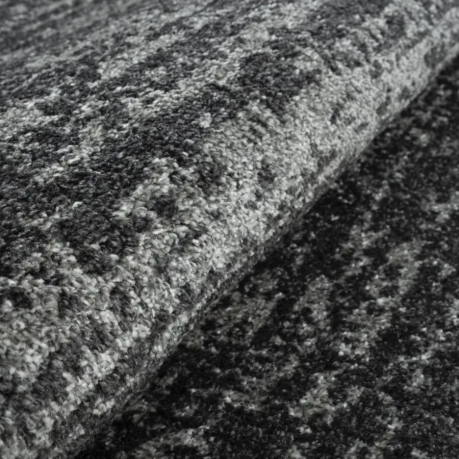 Relax Oslo - Laagpolig Effen Vloerkleed - Zwart - 120x170 CM