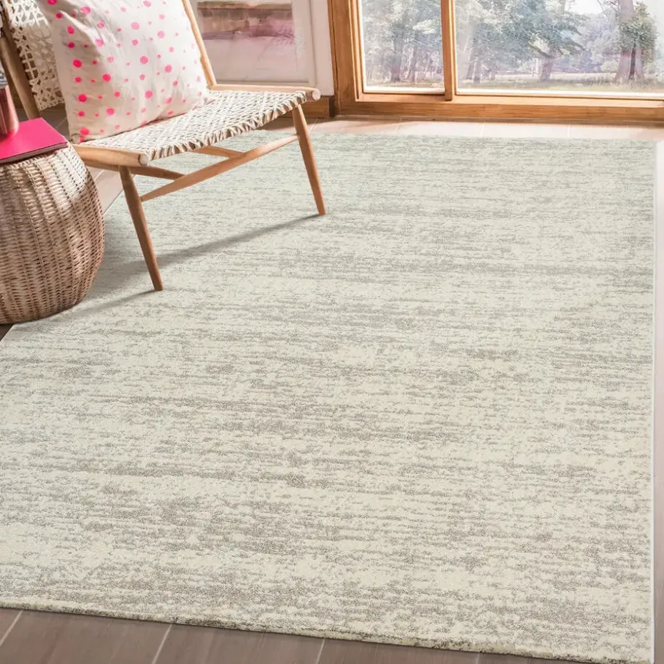 Relax Oslo - Laagpolig Effen Vloerkleed - Creme - 200x200 CM Vierkant