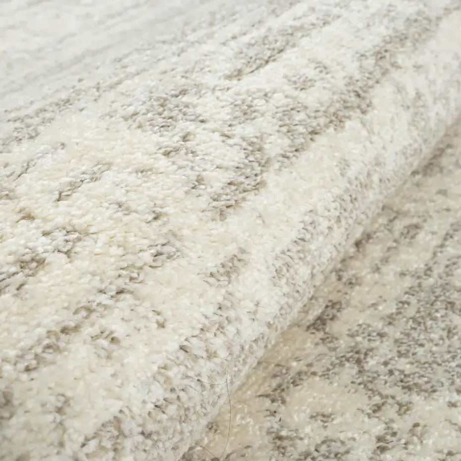 Relax Oslo - Laagpolig Effen Vloerkleed - Creme - 200x200 CM Vierkant