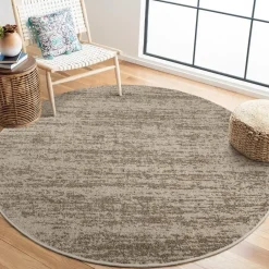 Relax Oslo - Laagpolig Effen Vloerkleed - Beige - 240 CM ROND