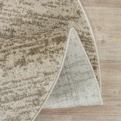 Relax Oslo - Laagpolig Effen Vloerkleed - Beige - 240 CM ROND