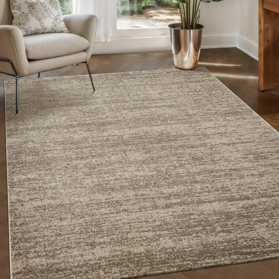 Relax Oslo - Laagpolig Effen Vloerkleed - Beige - 250x250 CM Vierkant