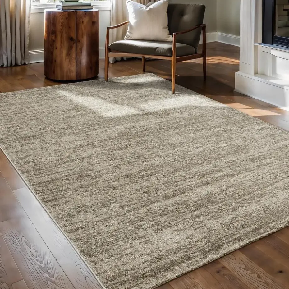 Relax Oslo - Laagpolig Effen Vloerkleed - Beige - 250x250 CM Vierkant