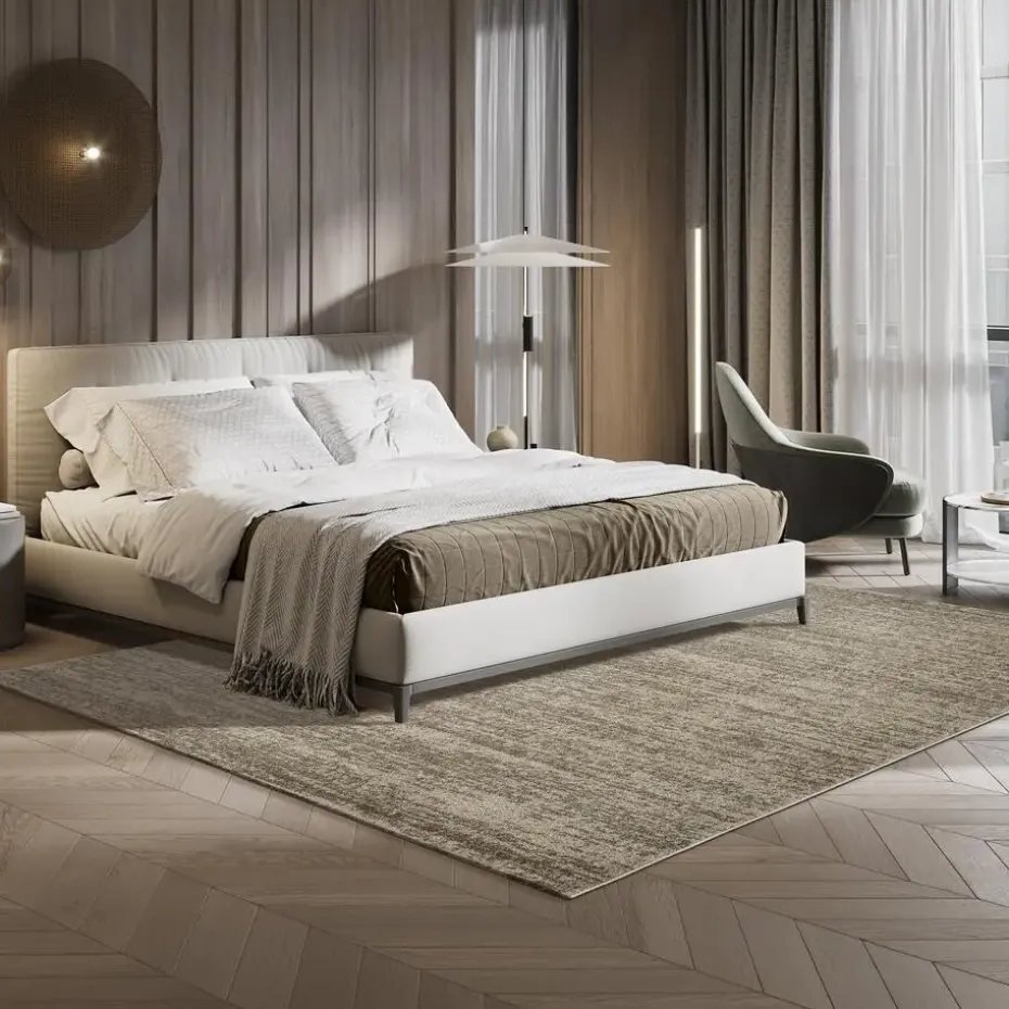 Relax Oslo - Laagpolig Effen Vloerkleed - Beige - 250x250 CM Vierkant