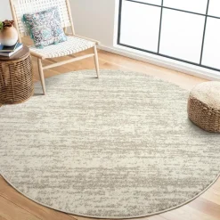 Relax Oslo - Laagpolig Effen Vloerkleed - Creme - 200 CM ROND