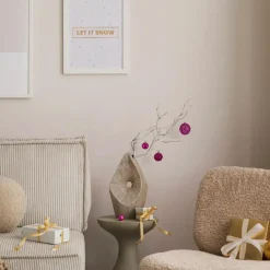 Relaxdays kerstballen - 50x - roze - 3, 4 en 6 cm -kunststof