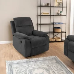 Relaxfauteuil Donkergrijs - 95x90x98cm - Verstelbaar - Rinda