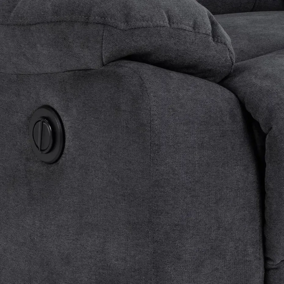 Relaxfauteuil Donkergrijs - 95x90x98cm - Verstelbaar - Rinda