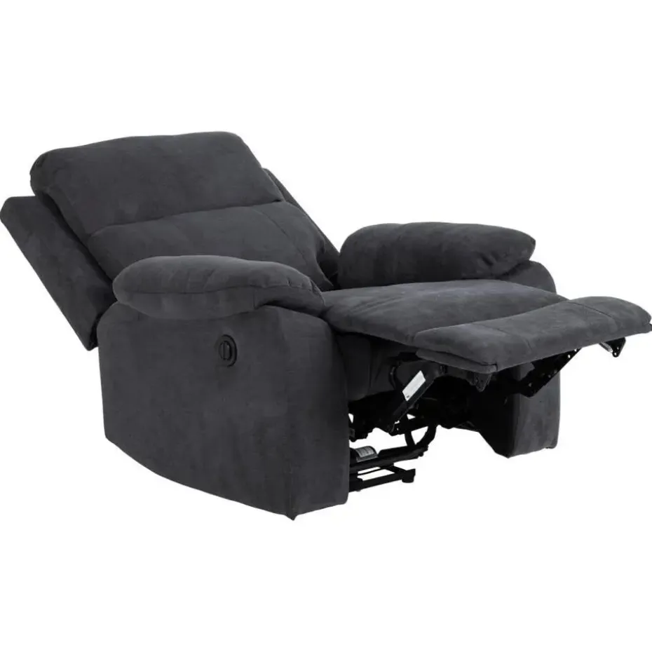 Relaxfauteuil Donkergrijs - 95x90x98cm - Verstelbaar - Rinda