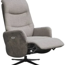 Relaxfauteuil Herman - elektrisch verstelbaar - duo-stof grijs