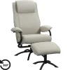 Relaxfauteuil Vincent incl. hocker - zand