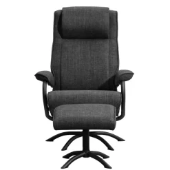 Relaxfauteuil Vincent incl. hocker - Stof Bjorn - antraciet