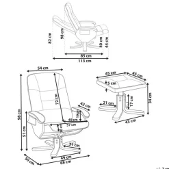 RELAXPRO - Relaxfauteuil met voetenbank - Lichtbeige - Kunstleer