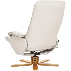 RELAXPRO - Relaxfauteuil met voetenbank - Lichtbeige - Kunstleer