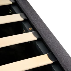 RENNES - Bed met opbergruimte - Grijs - 160x200 cm - Polyester