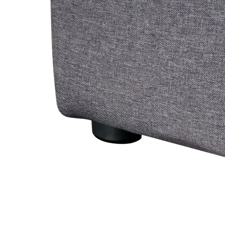 RENNES - Bed met opbergruimte - Grijs - 160x200 cm - Polyester