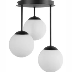 RIANA - Plafondlamp 3 lichten - Zwart - IJzer