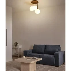 RIANA - Plafondlamp 3 lichten - Zwart - IJzer