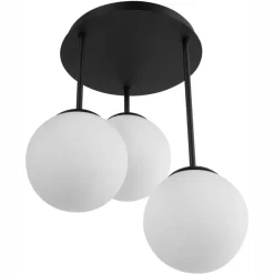 RIANA - Plafondlamp 3 lichten - Zwart - IJzer