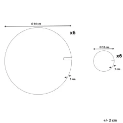 RIBBERY - Set van 12 placemats en onderzetters - Natuurlijk - Jute