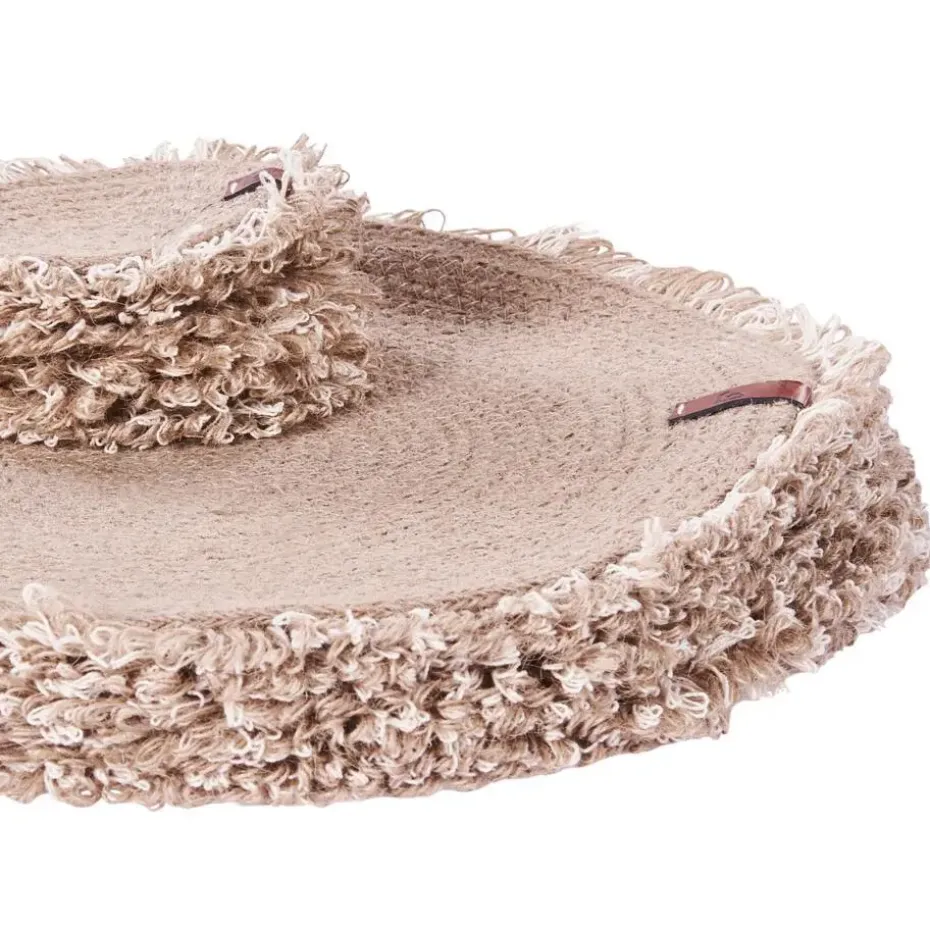 RIBBERY - Set van 12 placemats en onderzetters - Natuurlijk - Jute