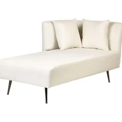 RIOM - Chaise longue - Wit - Rechtszijdig - Stof