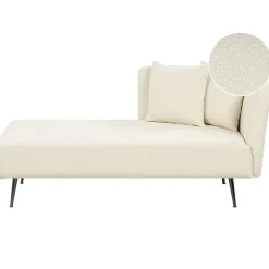 RIOM - Chaise longue - Wit - Rechterzijde - Bouclé