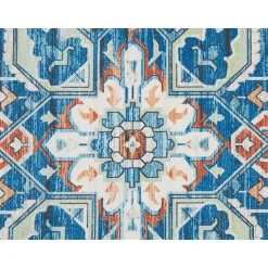 RITAPURAM - Laagpolig vloerkleed - Blauw - 80 x 300 cm - Polyester