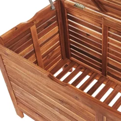 RIVIERA - Kussenbox - Donkere houtkleur - 130 cm - Acaciahout