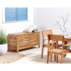RIVIERA - Kussenbox - Lichte houtkleur - 130 cm - Acaciahout