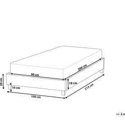 ROANNE - Eenpersoonsbed - Donkergroen - 90 x 200 cm - Bouclé