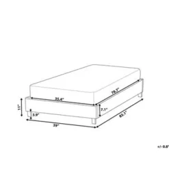 ROANNE - Kinderbed - Beige - 90 x 200 cm - Polyester