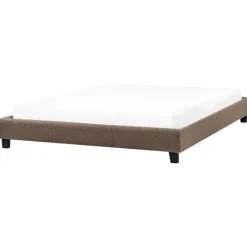 ROANNE - Tweepersoonsbed - Taupe - 180 x 200 cm - Bouclé