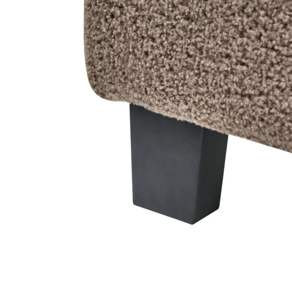 ROANNE - Tweepersoonsbed - Taupe - 180 x 200 cm - Bouclé