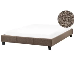 ROANNE - Tweepersoonsbed - Taupe - 140 x 200 cm - Bouclé