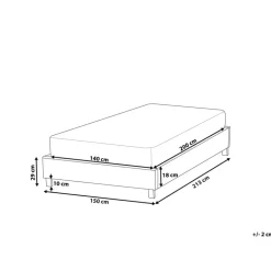 ROANNE - Tweepersoonsbed - Taupe - 140 x 200 cm - Bouclé
