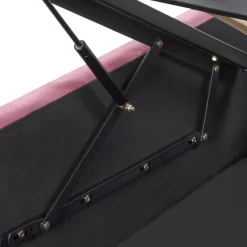 ROCHEFORT - Tweepersoonsbed - Roze - 160 x 200 cm - Fluweel