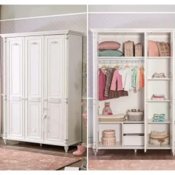 Romantic 3 deurs kledingkast meisjes kamer