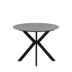 Ronde eettafel Yuna Ø150 cm marmerlook grijs - Stoneware - Grijs