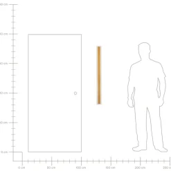 ROSALIE - Wandlamp - Goud - 100 cm - Staal