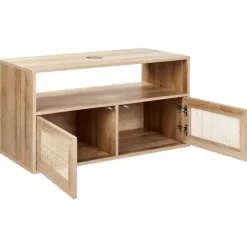 ROSELL - Hangende wastafelkast - Lichthout - 86 x 45 cm - Vezelplaat